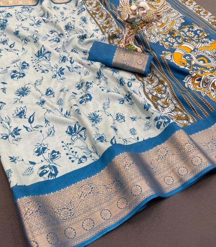 Soft Dola Silk Bandhani Print Saree with Zari Border